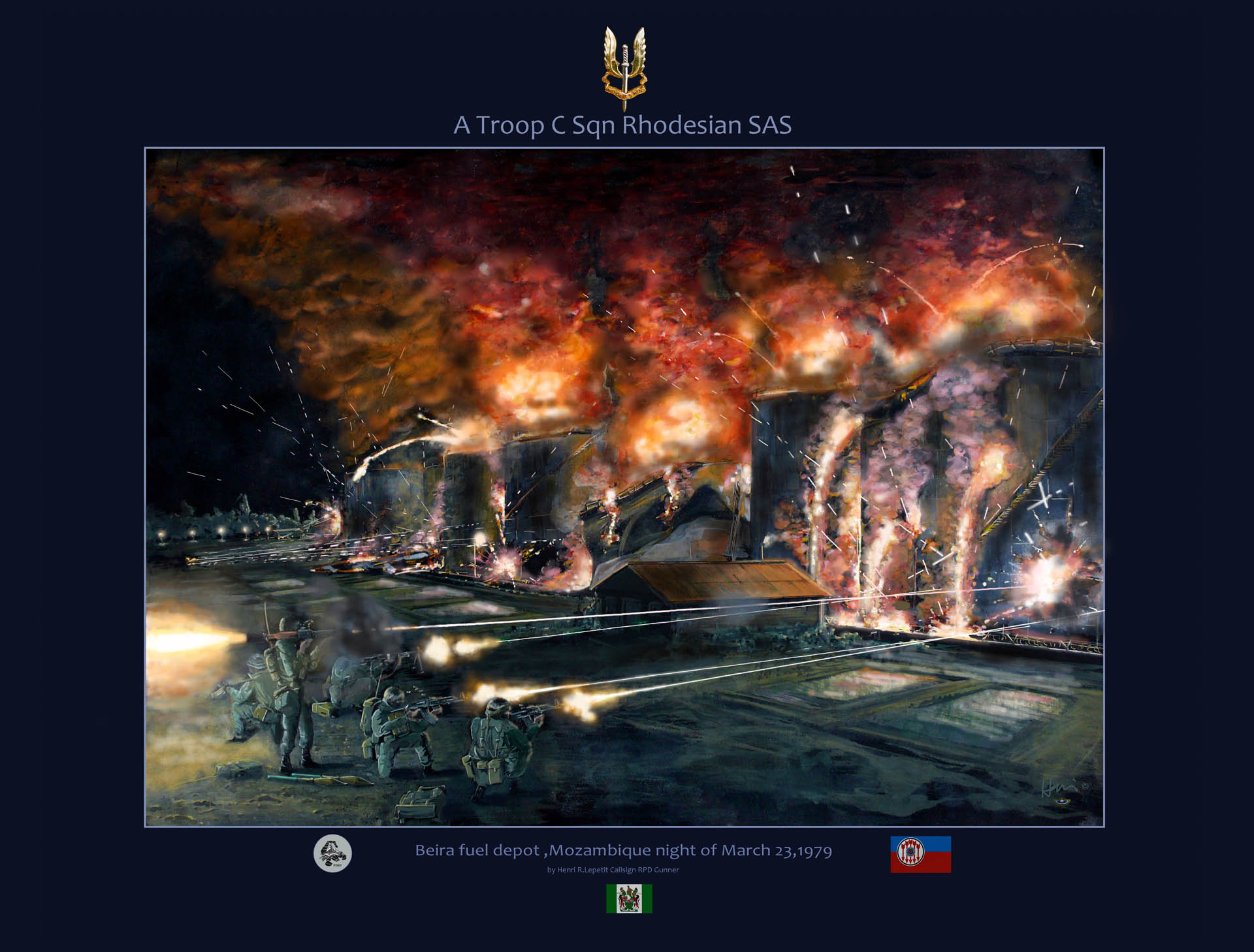 Rhodesian SAS hit the Fuel Depot in Beira, Mozambique Soldier of